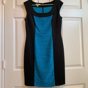 Black and blue dress